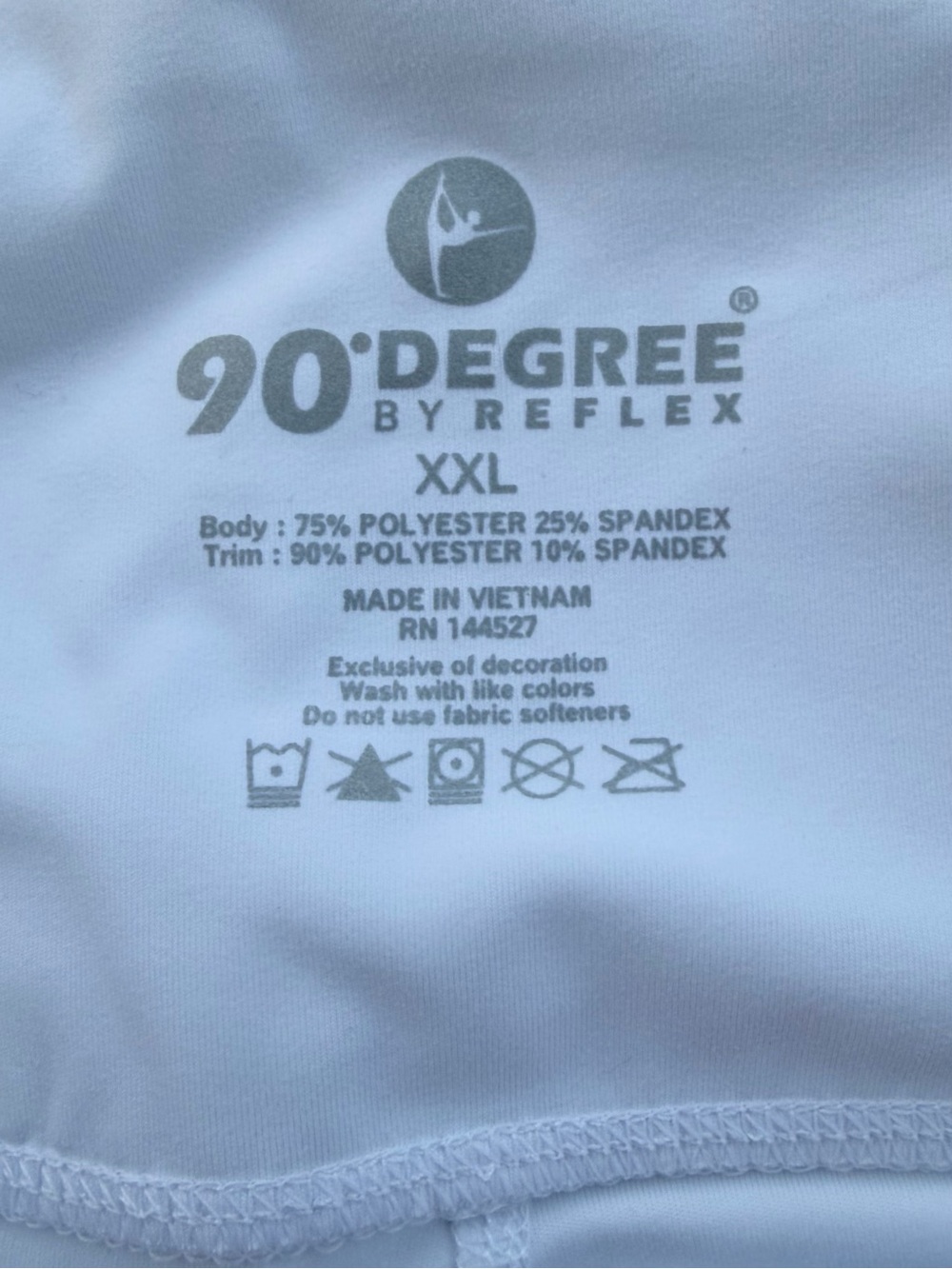 90 Degree White Wonderlink High-Rise Crossover Waistband Capri Leggings XXL - Picture 6 of 6